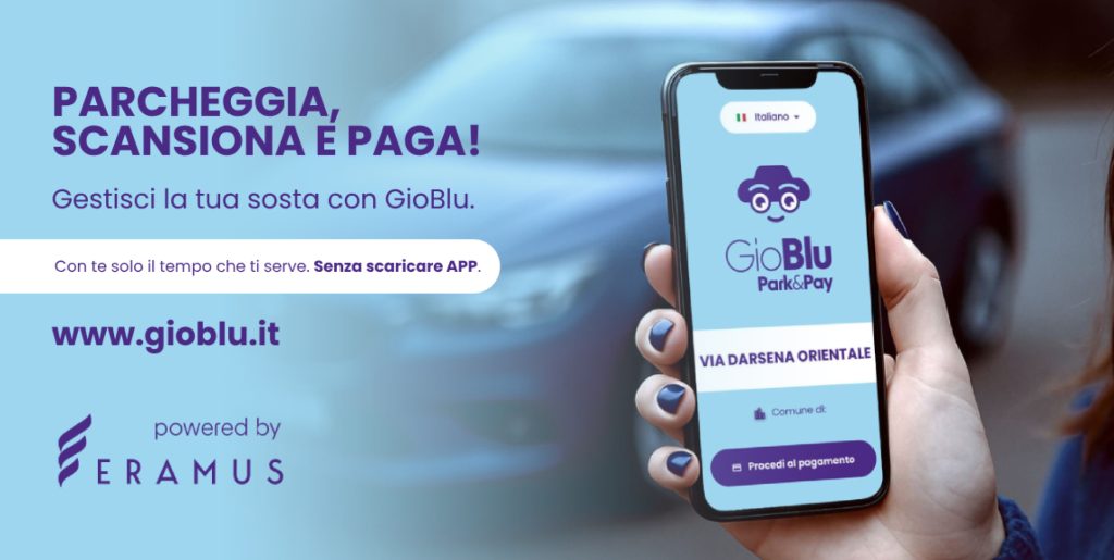 Nasce GioBlu: il nuovo servizio digitale Eramus per la gestione della sosta su strisce blu